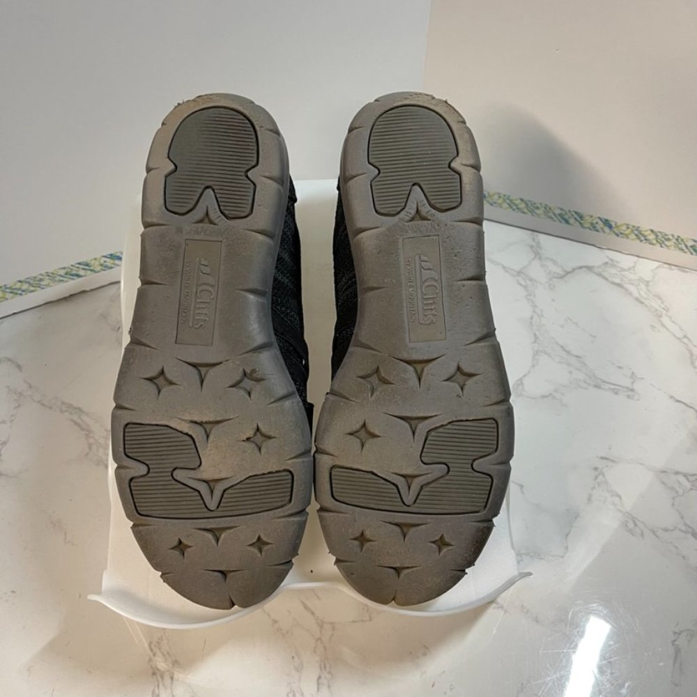 Cliffs by White Mountain, Felice - Black/Gray Slip-ons Flats, size 6M - Picture 3 of 7